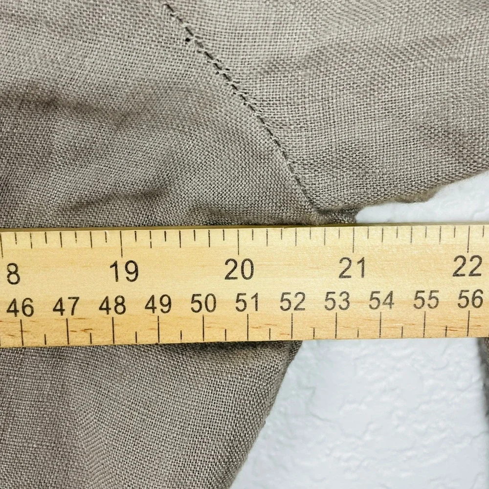Luciano Dante Jacket Womens XL Linen Roll‎ Tab Sleeves Lagenlook Beachy Coastal